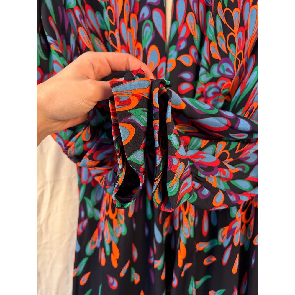 NWT Fashion Nova Wings Of A Feather Maxi Dress Multi Abstract Print XL #2272 - Picture 6 of 13